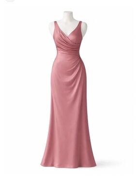 Size 14 Sorella Vita Women’s Dusty Rose Satin Bridesmaid Wedding Guest Dress